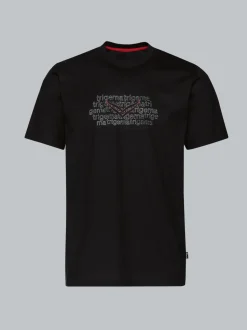 T-Shirt mit Logo-Print Schwarz