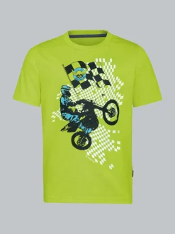 T-Shirt mit lässigem Motocross-Print Lemon