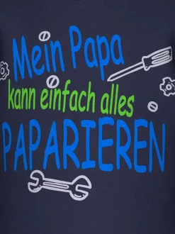 T-Shirt mit lustigem Spruch-Print Navy
