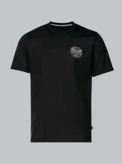 T-Shirt mit Motorrad-Printmotiven Schwarz