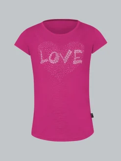 T-Shirt mit süßen Glitzersteinchen Hibiskus