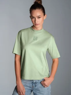 T-Shirt mit Stehkragen Green tea