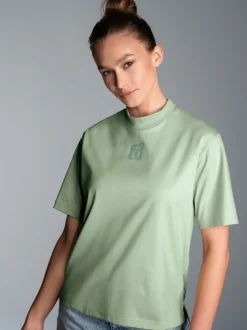 T-Shirt mit Stehkragen Green tea