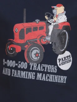 T-Shirt mit Traktor Navy