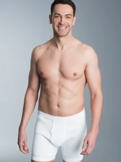 Unterhose Doppelripp im Doppelpack Weiss