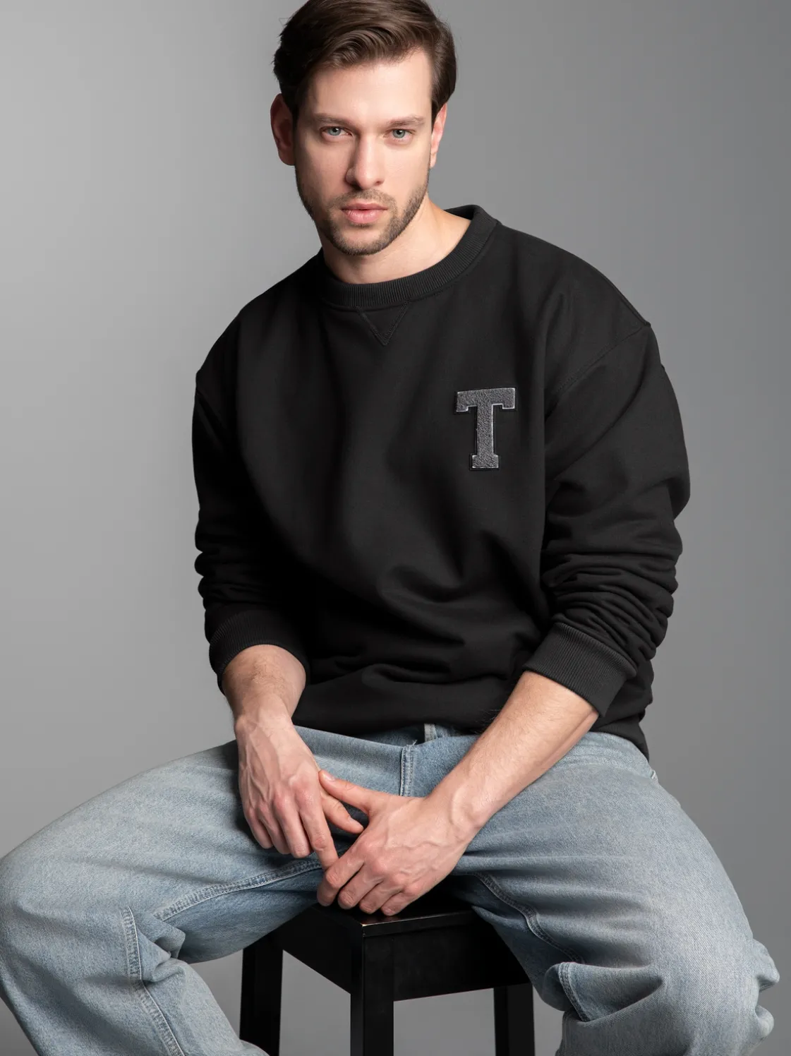 Vintage Sweatshirt Schwarz