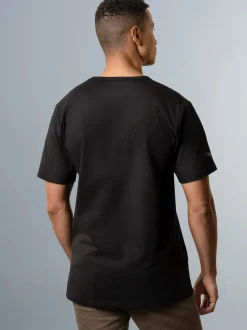 V-Shirt aus 100% Biobaumwolle Schwarz-C2C