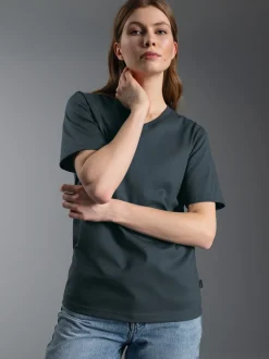 V-Shirt DELUXE Baumwolle Anthrazit