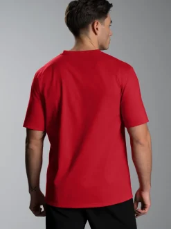 V-Shirt DELUXE Baumwolle Kirsch