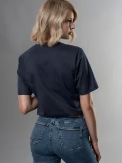 V-Shirt DELUXE Baumwolle Navy