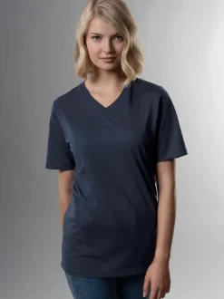 V-Shirt DELUXE Baumwolle Navy