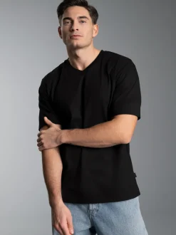 V-Shirt DELUXE Baumwolle Schwarz