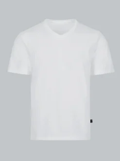 V-Shirt DELUXE Baumwolle Weiss
