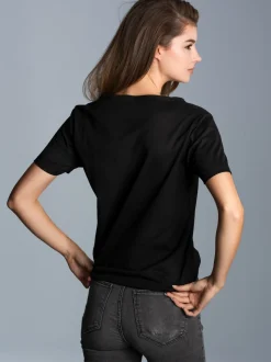 V-Shirt Slim Fit Schwarz