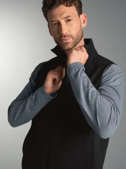 Weste aus bequemem Sweat-Material Schwarz