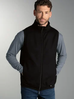 Weste aus bequemem Sweat-Material Schwarz