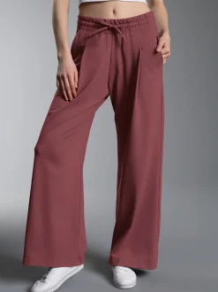 Wide Leg Hose Mahagoni